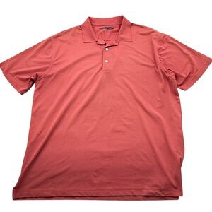 Greg Norman Play Dry Polo Shirt Men’s XXL Coral Stretch Performance Golf
